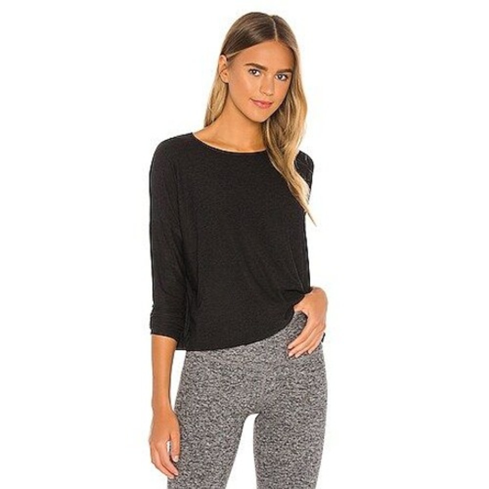 Beyond Yoga Morning Light Featherweight Space Dye Long Sleeve Pullover T Shirt S